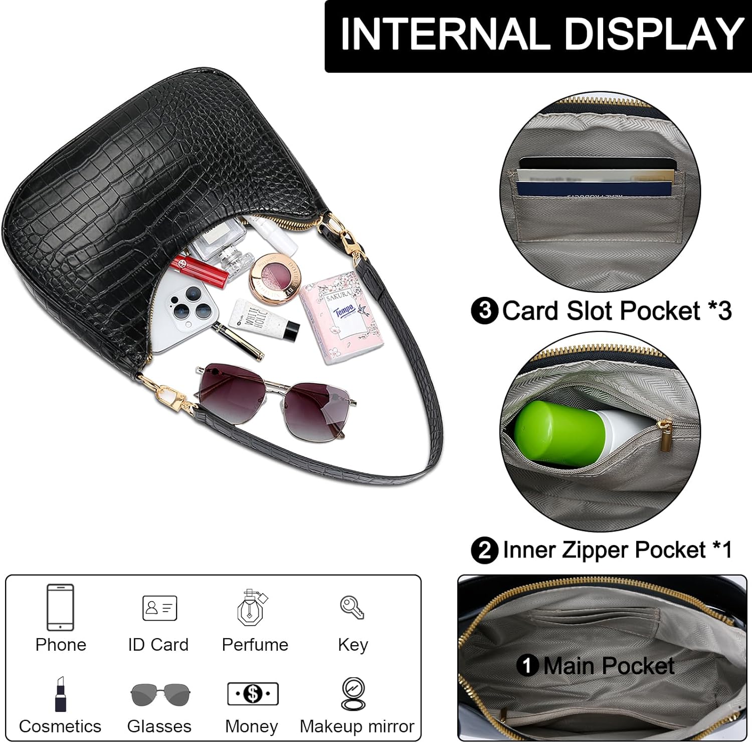 Retro Underarm Hobo Purse