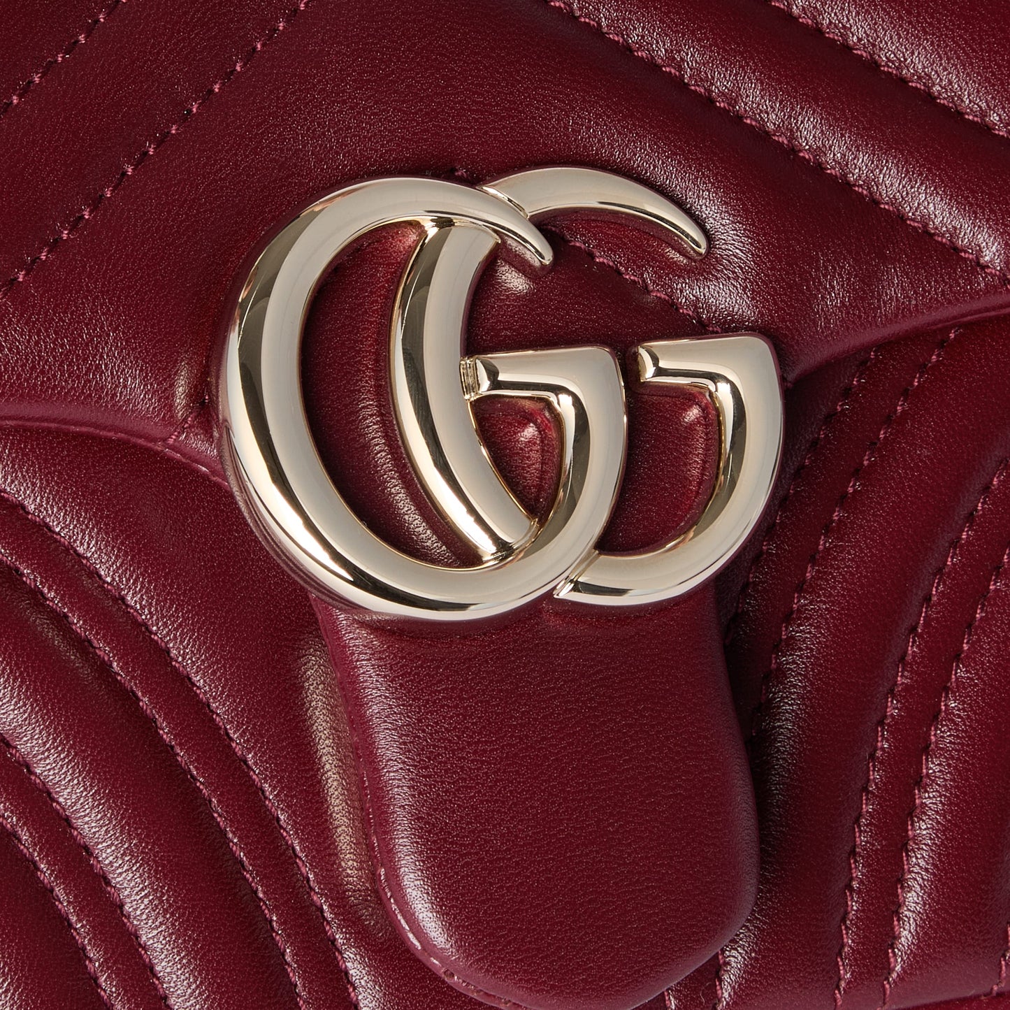GG Marmont Small Shoulder Rosso Ancora Red Leather
