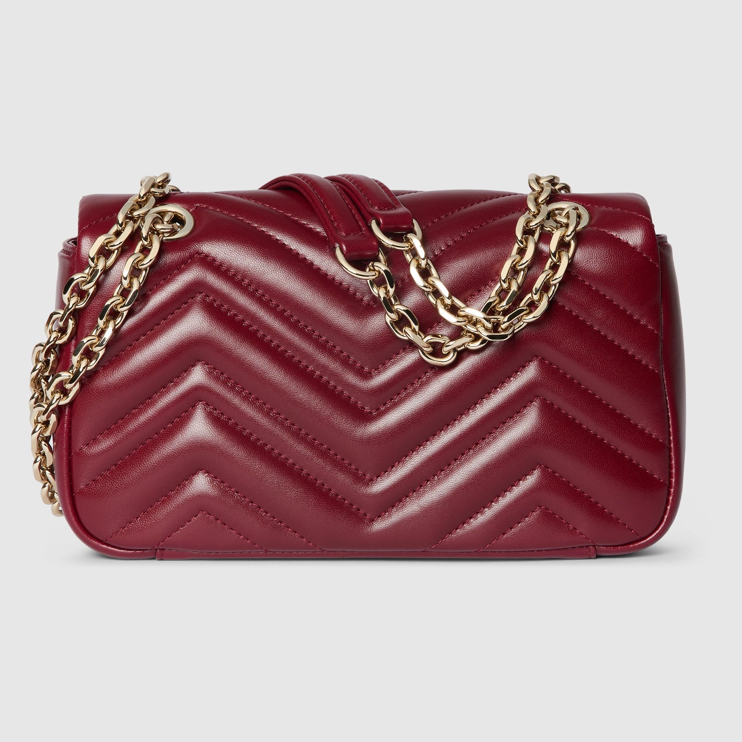 GG Marmont Small Shoulder Rosso Ancora Red Leather