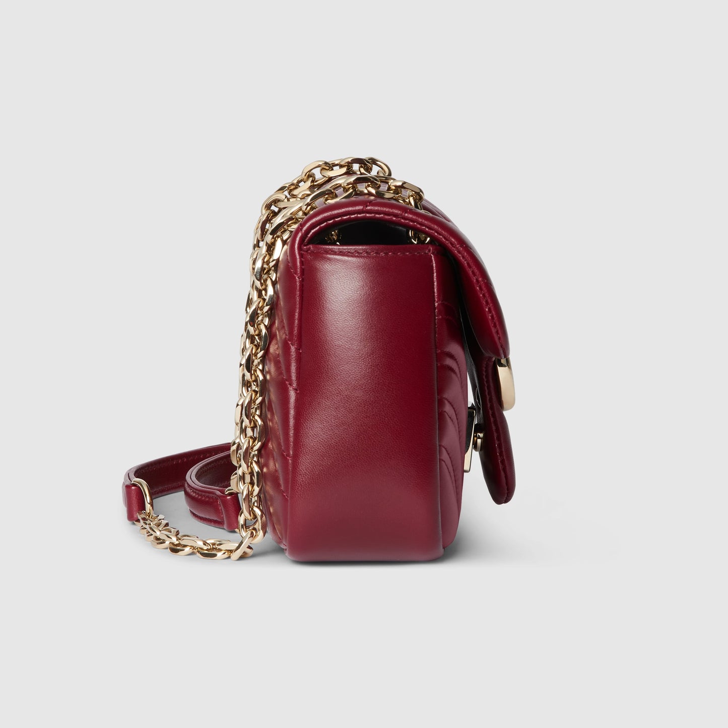 GG Marmont Small Shoulder Rosso Ancora Red Leather