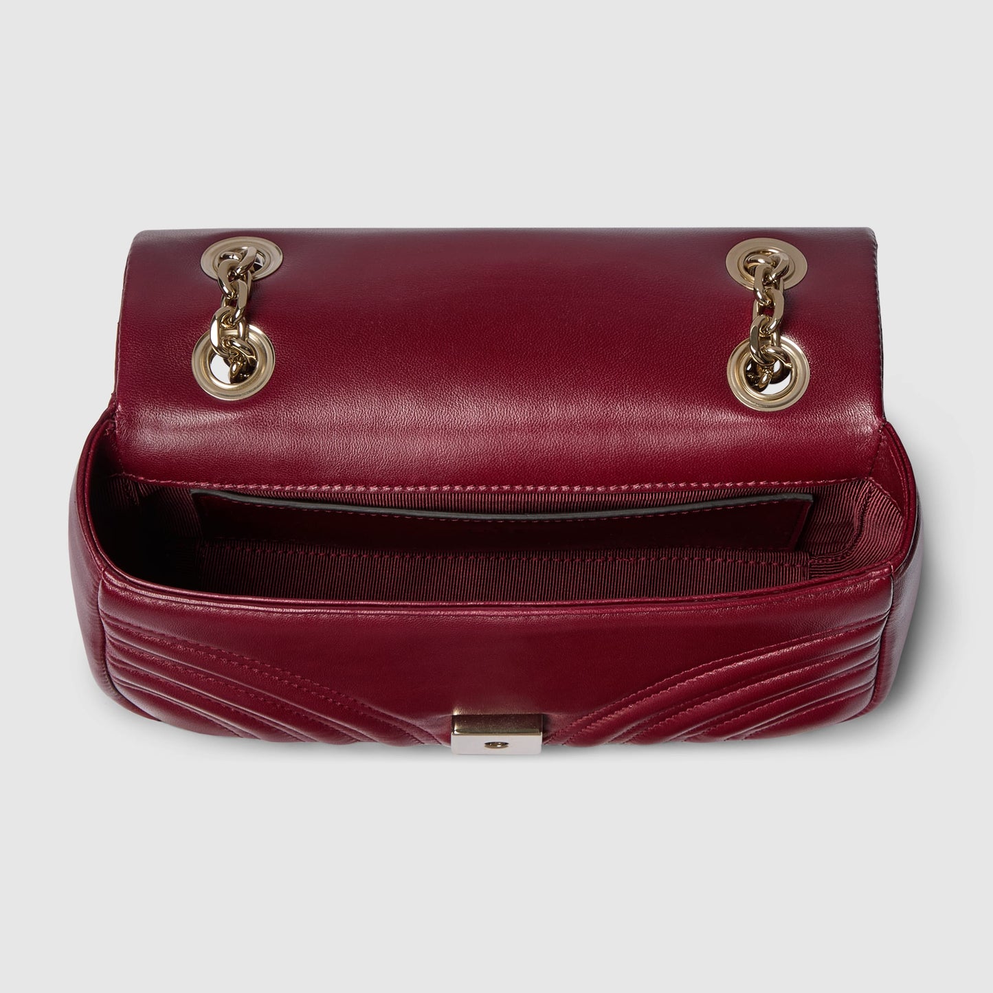 GG Marmont Small Shoulder Rosso Ancora Red Leather