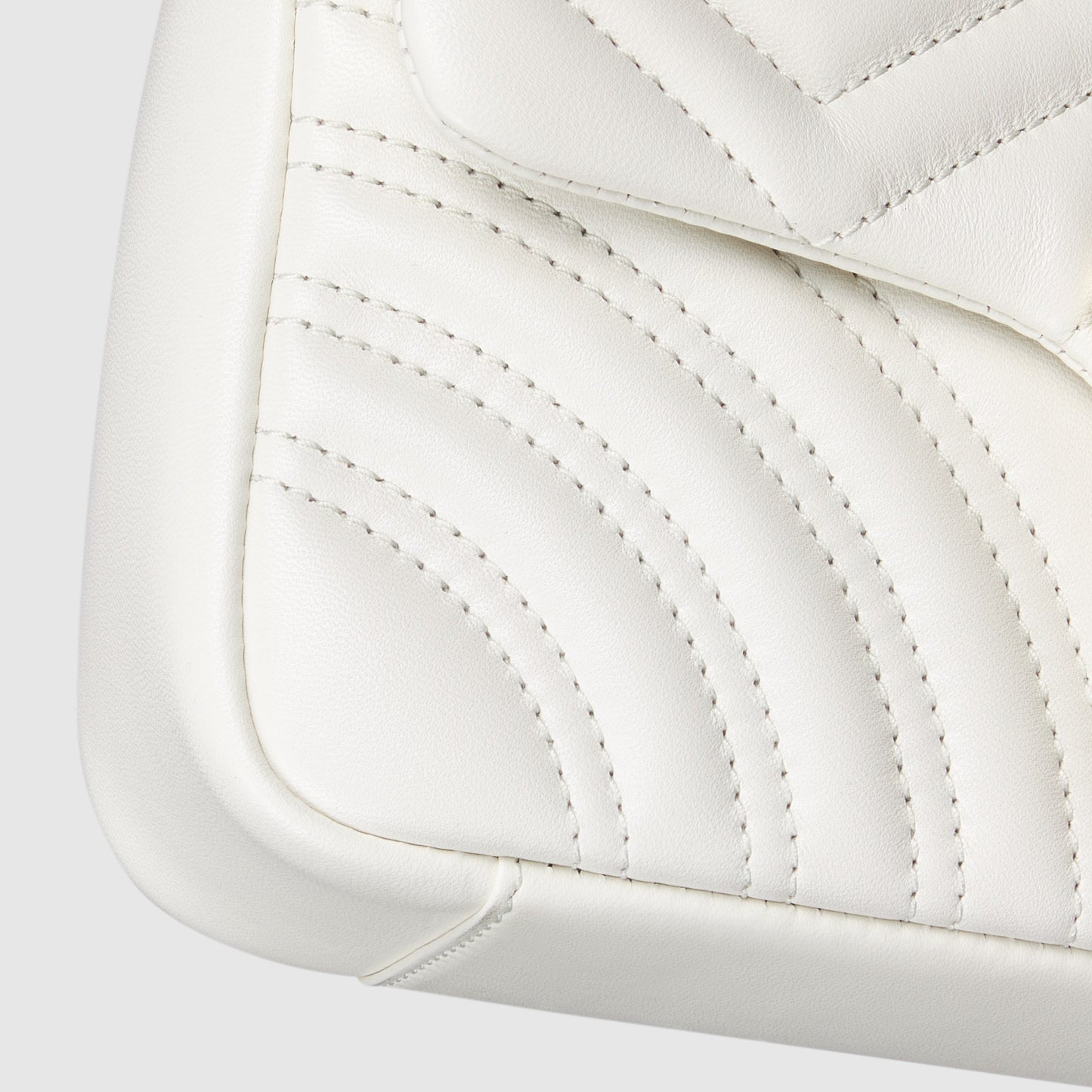 GG Marmont Small Shoulder White Leather