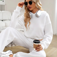 Women's Autumn/Winter New Solid Color Hoodie Set