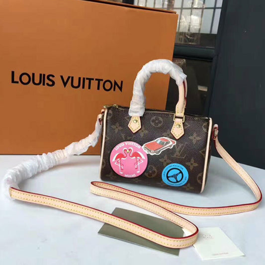 M62208 Nano Speedy Crossbody Bag Monogram Canvas