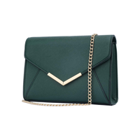 Faux Leather Envelope Clutch
