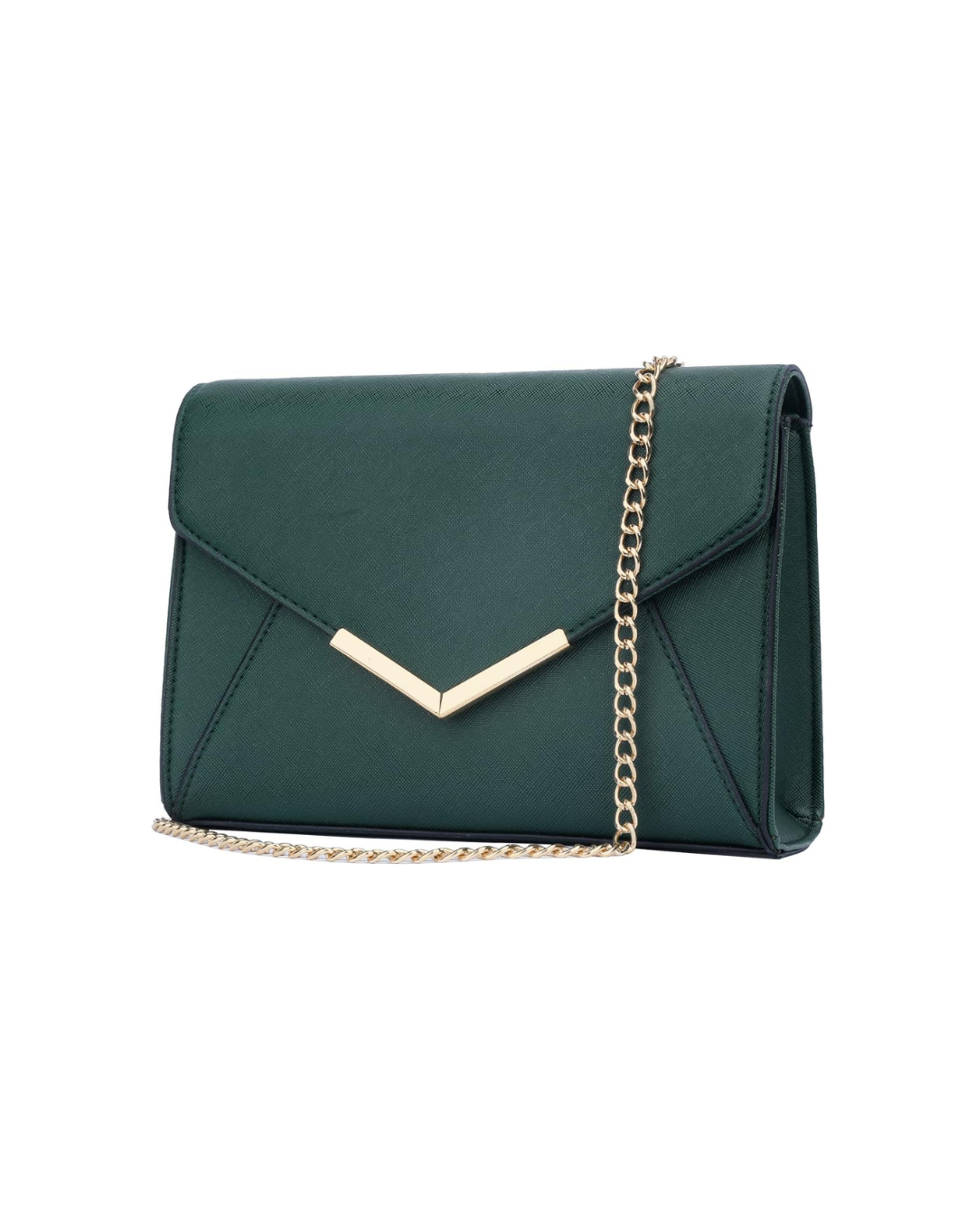 Faux Leather Envelope Clutch