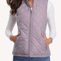 Elegant Lightweight Quilted Stand-Collar Vest