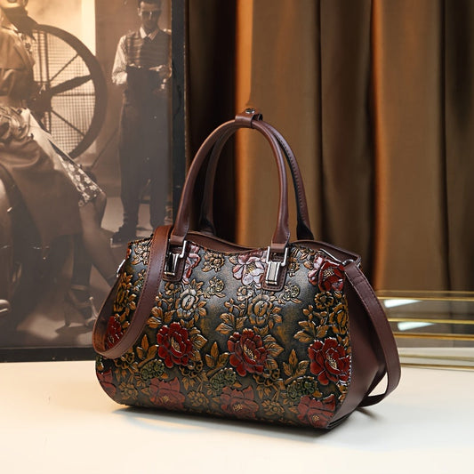 Vintage Flower Decor Handbag