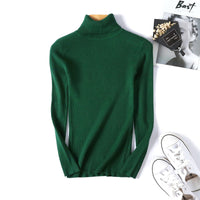 Slim Solid Turtleneck Pullover