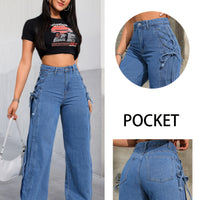 Wide-Leg Streetwear Pants with Lace-Up Tie - Oversized Rayon