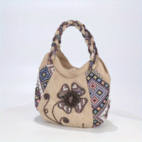 Vintage Embroidered Floral Hobo Bag