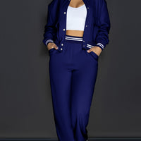 Women's Solid Color Polyester Suit