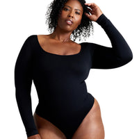 Long Sleeve Thong Bodysuit