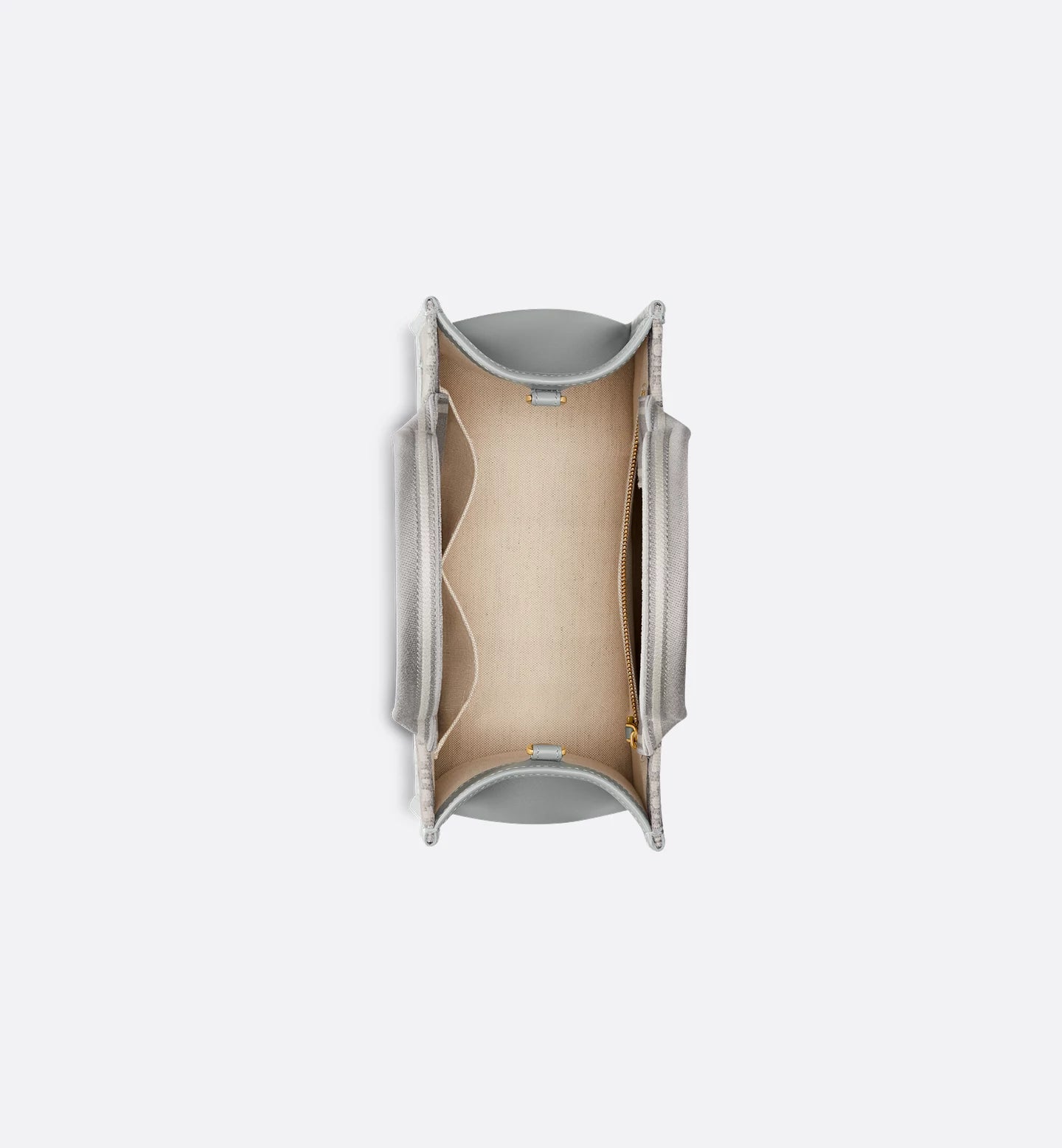 Book Tote Gray Oblique Embroidery & Calfskin