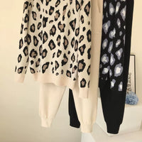 Leopard Pullover & Skinny Pants Set