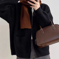 Loose Cashmere Blend Zipper Cardigan