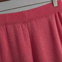 Contrast Split Short Sleeve & Wide Pants Set