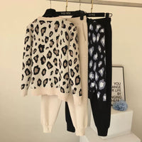 Leopard Pullover & Skinny Pants Set