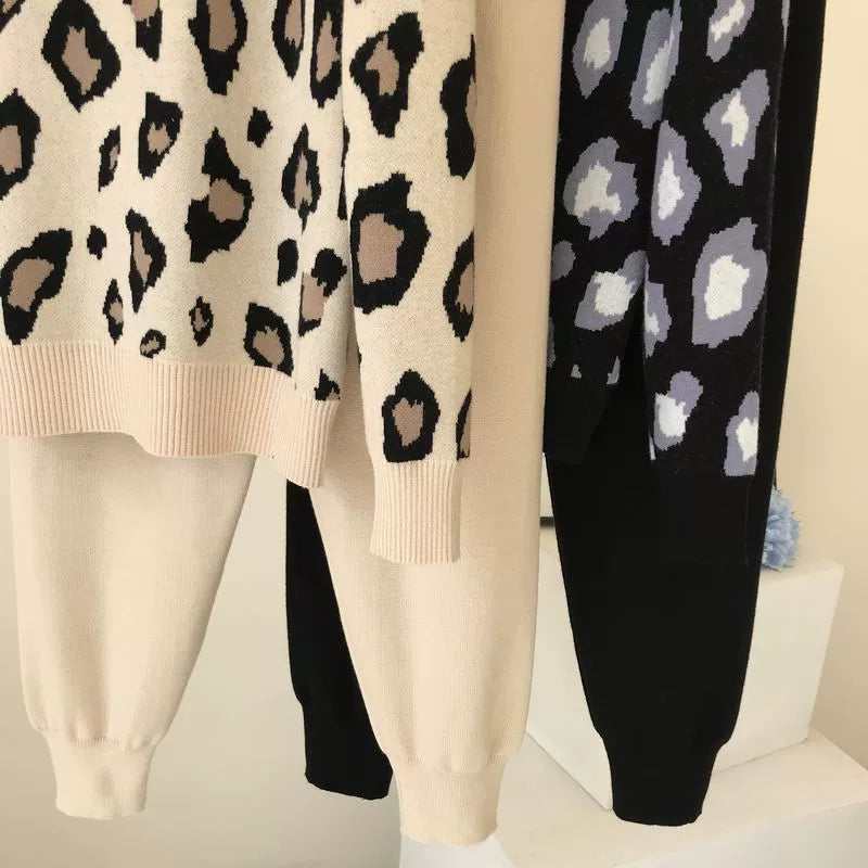 Leopard Pullover & Skinny Pants Set