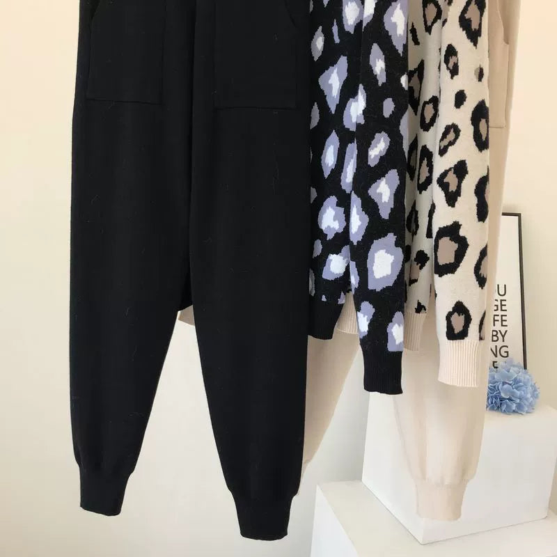 Leopard Pullover & Skinny Pants Set