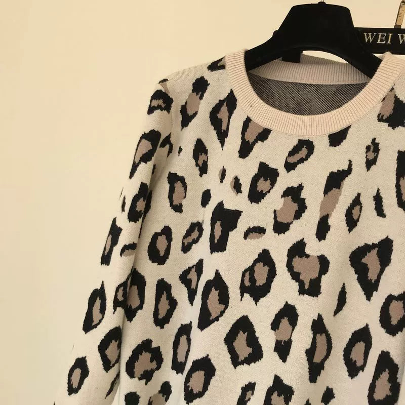 Leopard Pullover & Skinny Pants Set