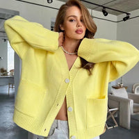 Lazy Fit V-Neck Pocket Cardigan