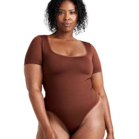 Square Neck Thong Bodysuit