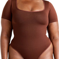 Square Neck Thong Bodysuit