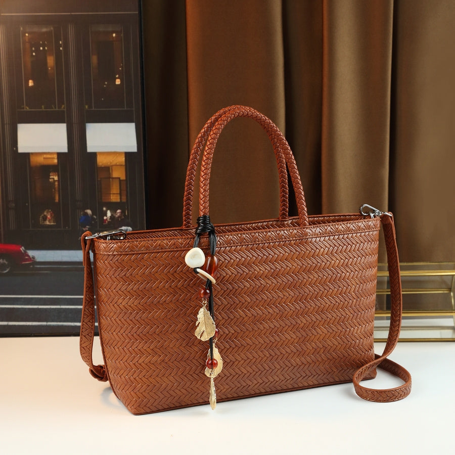 Large Coffee Brown Tote Bag