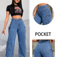 Wide-Leg Streetwear Pants with Lace-Up Tie - Oversized Rayon