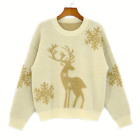 Apricot Snowflake &amp; Elk Sweater Set