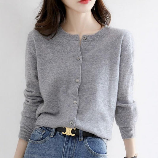 Loose Crew Neck Commuter Cardigan