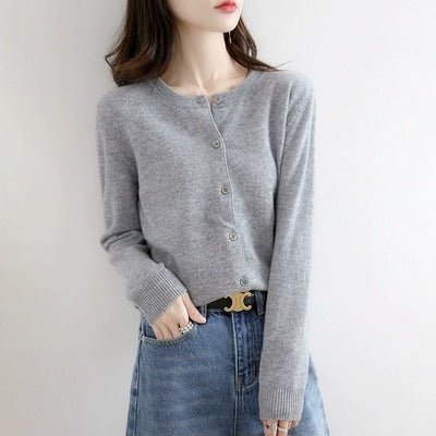 Loose Crew Neck Commuter Cardigan