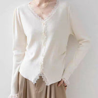 Pearl Button V-Neck Cardigan