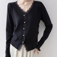 Pearl Button V-Neck Cardigan