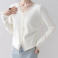 Pearl Button V-Neck Cardigan