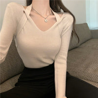 Slim V-Neck Urban Pullover