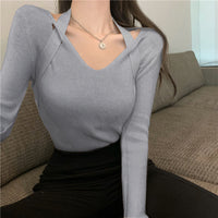 Slim V-Neck Urban Pullover