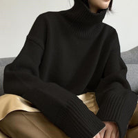 Loose Retro High-End Turtleneck Pullover