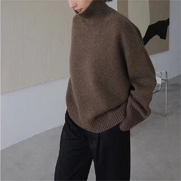Loose Retro High-End Turtleneck Pullover