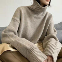 Loose Retro High-End Turtleneck Pullover