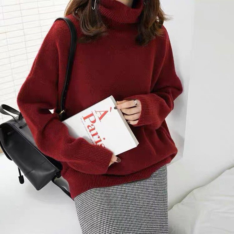 Loose Retro High-End Turtleneck Pullover