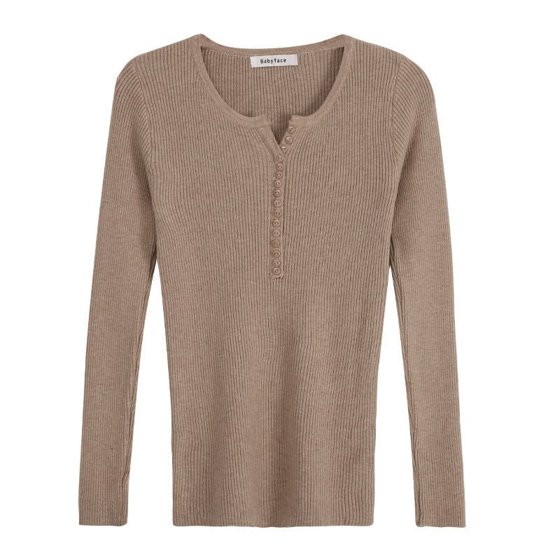 Slim V-Neck Core-Spun Pullover (9123)