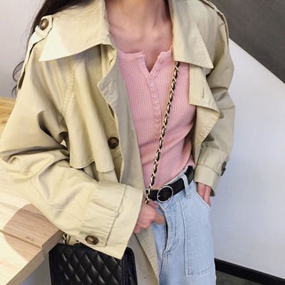 Slim V-Neck Core-Spun Pullover (9123)