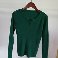 Slim V-Neck Core-Spun Pullover (9123)