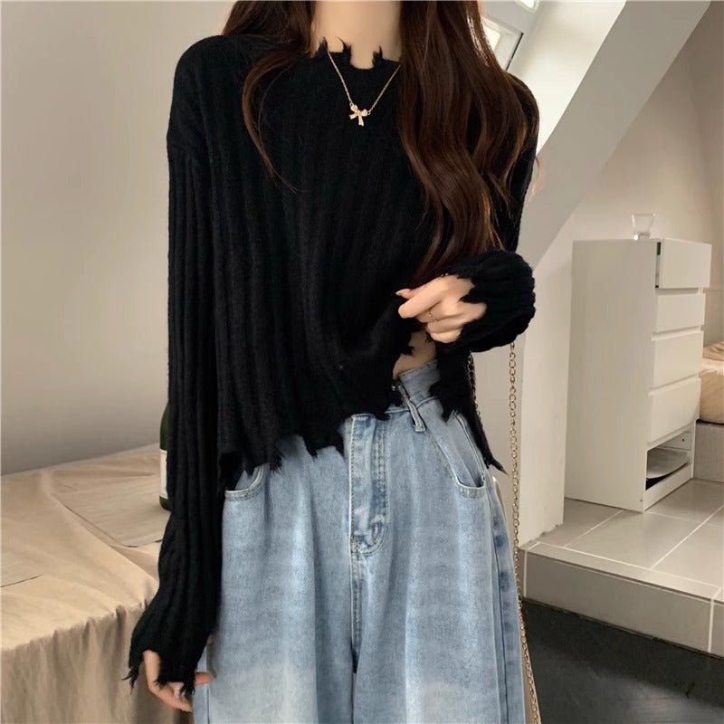 Slim Fit Sweet Lace Collar Pullover