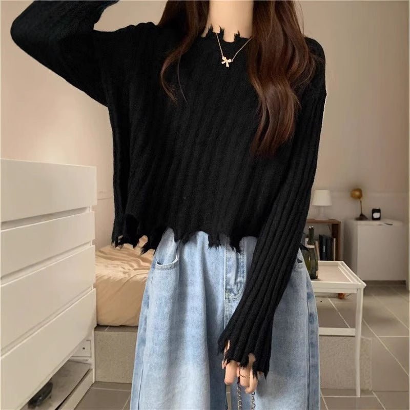 Slim Fit Sweet Lace Collar Pullover