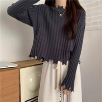 Slim Fit Sweet Lace Collar Pullover