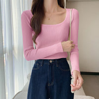 Slim Square Collar Commuter Pullover