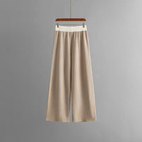 Contrast V-Neck Sweater & Wide Pants Set